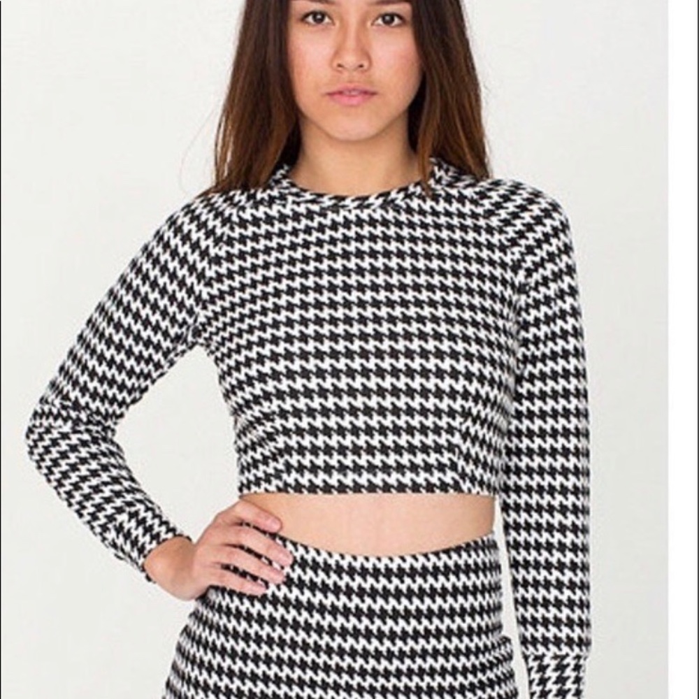 Houndstooth American Apparel crop top